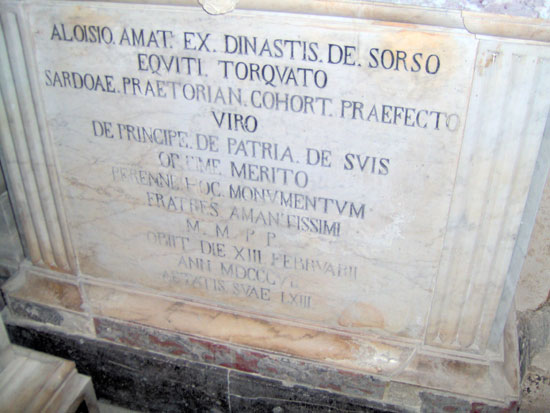 Monumento funebre a Luigi Amat di Sorso (Cattedrale di Cagliari) 